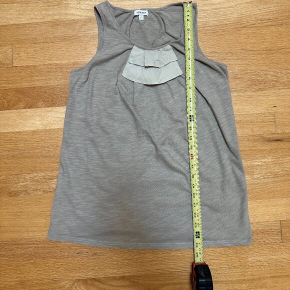 Anthropologie Generra - Gray Ruffled Sleeveless Tank Top - Size Small - Picture 7 of 7